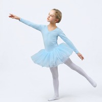 Robe de tutu de ballet une pièce pour enfants BX4006, justaucorps en tulle pour filles, pour l'entraînement quotidien et les spectacles sur scène