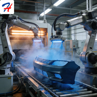HT Üretici Otomatik Robotik Boyama Üretim Hattı Otomotiv Plastik Parçaları Motor Motoru PLC Kontrollü Ücretsiz