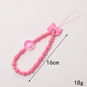 Correa de Teléfono Móvil con Cuentas de Colores, Moderna y Linda, de Acrílico, Personalizada con Forma de Corazón, para Mujeres y Niñas - Product Image 2