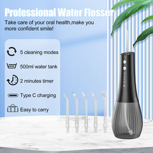 Hydropulseur <span class=keywords><strong>dentaire</strong></span> 500 ml pour les dents, Nettoyeur <span class=keywords><strong>dentaire</strong></span> à eau étanche IPX7, Brossettes de nettoyage pour la maison et les voyages - Product Image 2