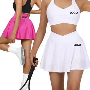 Benutzer definierte Fitness Golf Outfits Täglich High Waist Girls Tennis rock Quick Dry Mesh Sportswear Skort für Frauen - Product Image 1