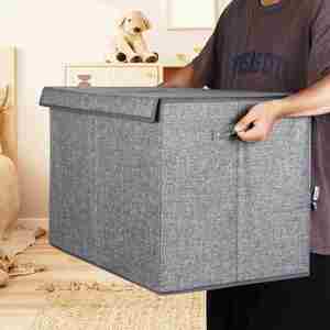 122L <b>Large</b> Toy Chest Box with Lid, Foldable Toy Storage Organizer <b>Bin</b> Boxes with Removable Divider for Kids - Product Image 4