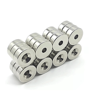 Imán de rosca fuerte Ndfeb Material magnético permanente Disco redondo N35 N42 N52 Imán de neodimio avellanado con orificio para tornillo - Product Image 3