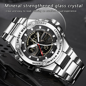 Reloj SANDA 3363 de Moda Casual para Hombre de Negocios, Reloj Electrónico LED Multifuncional Deportivo con Alarma, Cronógrafo y Luminoso - Product Image 2