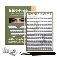 Kits d'extension de cils DIY en gros, cils en grappe auto-adhésifs sans colle, plateaux de cils 12mm 20mm