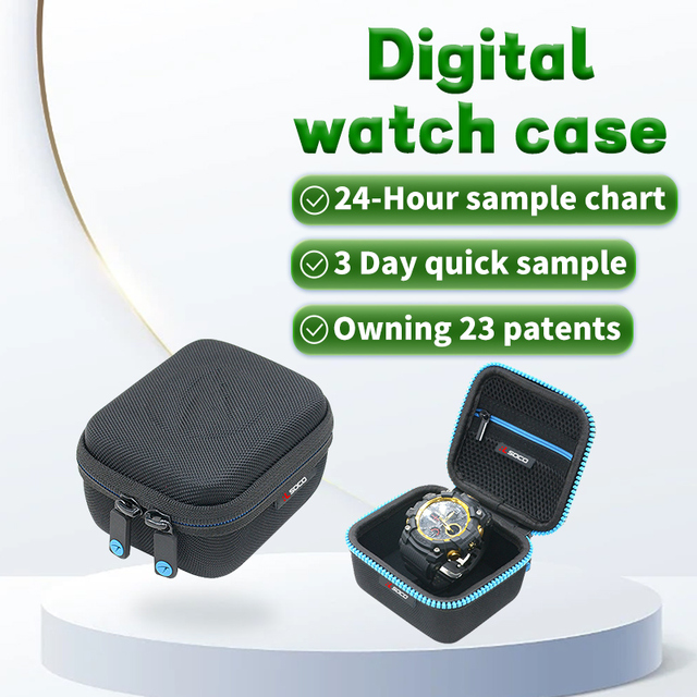 Custom EVA case Hard Shell Eva Zipper Watch Travelling Case High Quality Logo Custom Smart OEM Mechanical Watch Case