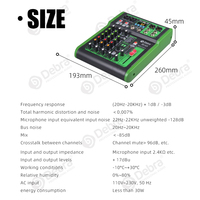 Profesyonel DI-4UX 4-Channel 99DSP yankı etkisi mikser BT5.0 48V Phantom sahne ev amplifikatör PC kayıt ve DJ konsolu için