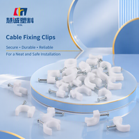 Attaches-câbles circulaires en plastique, clips de fixation pour fils PE, 6 mm, 100 pièces/sac, conformes RoHS, pour fixation murale