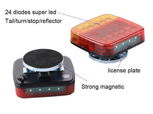 Kit <span class=keywords><strong>de</strong></span> <span class=keywords><strong>feux</strong></span> <span class=keywords><strong>de</strong></span> <span class=keywords><strong>remorque</strong></span> magnétiques sans fil, <span class=keywords><strong>feux</strong></span> <span class=keywords><strong>de</strong></span> remorquage LED pour camions, bateaux, camping-cars, caravanes avec 2 options <span class=keywords><strong>de</strong></span> montage, <span class=keywords><strong>feux</strong></span> <span class=keywords><strong>de</strong></span> freinage, <span class=keywords><strong>feux</strong></span> arrière, <span class=keywords><strong>plaque</strong></span> d'immatriculation - Product Image 2