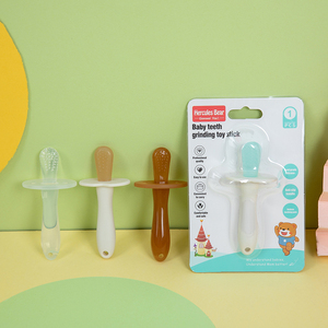 Venta al por mayor OEM bebé Gel dental de silicona palo de molienda de dientes de bebé juguete de calidad alimentaria comodidad juguete productos maternos y para bebés - Product Image 2