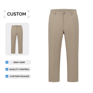 Pantalones Casuales de Negocios para Hombre, de Moda Otoño-Invierno, Ajustados, Suaves, Ligeramente Elásticos, Largos, Venta al Por Mayor de Fábrica - Product Image 1