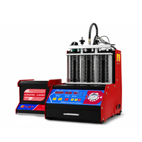 Limpiador y Analizador Profesional de Inyectores GDI, Máquina de Prueba de Inyectores de Combustible con Limpieza Ultrasónica de 6 Cilindros y Simulación de Pulsos