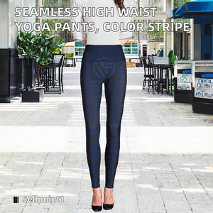 Seamless <b>Sexy</b> Woman's <b>Yoga</b> <b>Pants</b> High Waist Spandex/Nylon Four-Way Stretch Breathable Quick-Dry Elastic Waist Red Blue Purple - Product Image 2