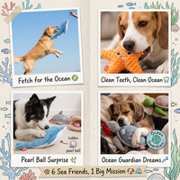 Jouet pour chien en forme de créature marine, en matériau recyclé écologique, couineur, pour le nettoyage dentaire, tortue, dauphin, étoile de mer, usine OEM ODM