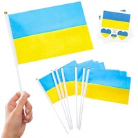 Drapeau à main en soie avec graphiques nettoyés et bords précis, outil pédagogique pour l'enseignement de la géographie en classe, vente en gros à prix abordable