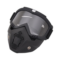 Lunettes de moto Nouveau module détachable Masque Filtre buccal Lunettes de motocross Masque Lunettes d'équitation HD Visière coupe-vent