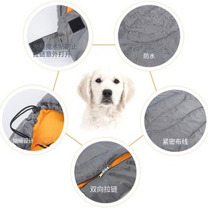 Sac de couchage pour chien rectangulaire en fibre de polyester, chaud, imperméable, pliable, avec cordon de serrage pour le rangement - Product Image 5