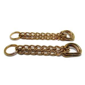 3/4 pouces Martingale collier de chien chaîne collier de chien matériel métal solide laiton chaîne or tour de cou demi étranglement chaîne D anneau collier de chien - Product Image 6