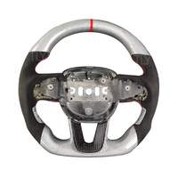 Volant de direction en cuir perforé et fibre de carbone forgée pour Dodge Challenger – Vente chaude en gros