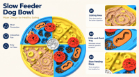 Jouet distributeur de nourriture pour animaux de compagnie en forme de pizza, gamelle interactive pour chiens et chats à alimentation lente, jeu interactif pour dissimuler les friandises, couleur et fonction personnalisables, matériau sûr et de qualité supérieure