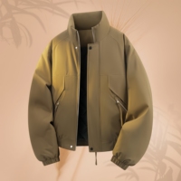 Veste d'hiver pour homme, coupe-vent, personnalisée, pour les sports de plein air, nouvelle tendance, légère, col montant, décontractée