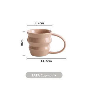Taza de café <span class=keywords><strong>TATA</strong></span> de porcelana moderna de alto valor creativo diseño Simple lavavajillas microondas apto para el hogar Oficina parejas negocios - Product Image 6