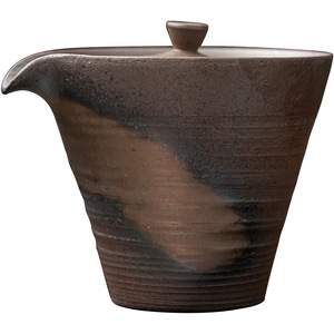 Théière en céramique rétro en forme de cône avec couvercle, ensemble de thé Kung Fu portable, poterie de petite taille - Product Image 5