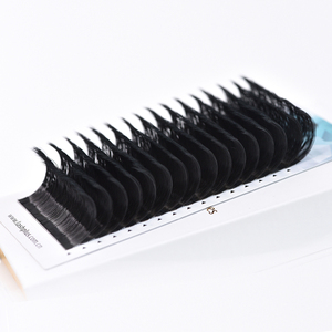 ขนตาแบบพัดลมทำมือขนตาสีดำสนิทสีดำด้านขนตา - Product Image 4