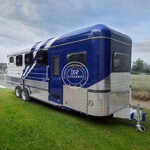 2025 22 Ft Livestock Trailer for <b>Sale</b> Canada Standard Horse Transport Trailer with Aluminium Windows - Product Image 3