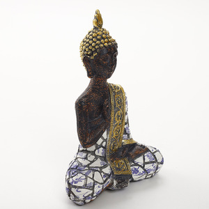 Statue de Bouddha Décoration d'intérieur Faite à la main Résine bleue Sculpture de Bouddha thaïlandaise Bouddhisme Hindou Fengshui Figurine Méditation <span class=keywords><strong>Zen</strong></span> - Product Image 5
