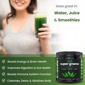 <strong>Super</strong> Green Superfood Powder for Adults Natural Nutrient-Rich Supplement for Energy Boost and Overall Wellness <strong>Detox</strong> - Product Image 4
