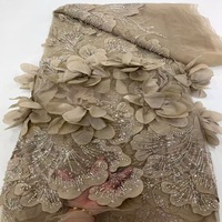Kain Bordir Payet Tabung Manik-Manik 3D Bunga Warna-Warni Ramah Lingkungan untuk Sepatu & Tas