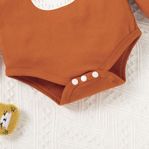 Conjunto de Ropa de Bebé de Manga Larga de Algodón Orgánico con Estampado de Oso, Regalo para Recién Nacido, 3 Piezas - Product Image 4