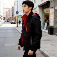 Vestes techniques imperméables respirantes coupe-vent à capuche pour hommes de haute qualité pour l'automne et les activités de plein air, fermeture éclair, alpinisme