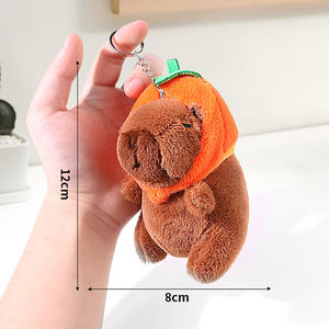 Chaveiros de Pelúcia de Capivara com Capuz de Desenho Animado, Brinquedo de Pelúcia de Capivara Fofo, Boneco de Pelúcia de Capivara, Pingente para Bolsas Infantis, Atacado - Product Image 2
