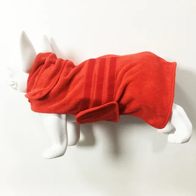 Soft Fabric Dog Bathrobe with 400GSM High Quality Custom Designs Pet Bathrobe and Tower for Puppy and Large Dog