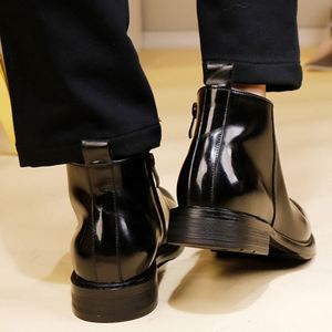 Men's British Style <b>High</b> <b>Top</b> New Ankle <b>Boots</b> Autumn amd Winter Outdoor Horse Leather Handmade <b>Boots</b> - Product Image 6