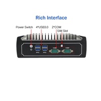 Komputer Box Industri Profesional OEM ODM Embedded I7 Mini PC Quad Core Win 10 Casing Aluminium Alloy 16GB DDR4 Ready Stock