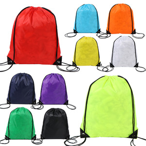 Factory Promotion Polyester Drawstring Bag Marathon Event Outdoor Basketball Storage Bag Can Print logo Heat Transfer Printing