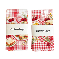 Serviettes de cuisine en microfibre gaufrée imprimées sur mesure, absorbantes et réutilisables, avec logo personnalisé