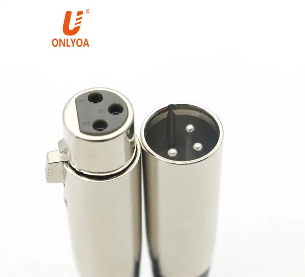 ONLYOA 3 pin nuovo connettore xlr di alta qualità microfono microfono adattatore audio connettori maschio presa femmina
