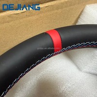 Volant de voiture entièrement en cuir pour BMW F30 F31 F32 F33 F10 F11 F12 F21 F22 F15 F16 F45F01 F02, fond plat, M-Sport, Plug and Play