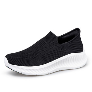 White Mesh Slip-On Walking Shoes Round Toe Breathable EVA Midsole All Seasons Style wholesale - Product Image 3