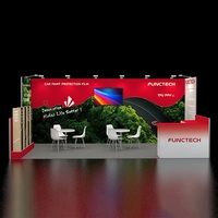 Mur d'exposition modulaire en aluminium personnalisé de 10x20 pieds avec graphique SEG rétroéclairé par LED, toile de fond pour stand de salon professionnel, exposition, à vendre