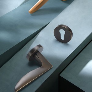 Jiehao Lever Lock Copper Keyless FT01-29 Slotting Installation Smooth Unlocks For Door - Product Image 1