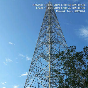 Self supporting <b>TV</b> tower lattice steel cell phone signal 3 legged telecom triangular radio tower Vietnam - Product Image 3