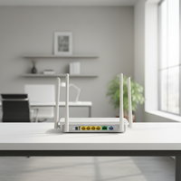 Factory Price XPON ONU 4GE+VOIP+Dual Band WiFi Network Terminal Gpon Epon Ont Fiber Optic Equipment Modem ONU
