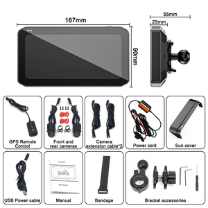 Nuevo Navegador <span class=keywords><strong>para</strong></span> Motocicleta Inalámbrico con CarPlay y Android Auto, Resistente al Agua, Pantalla Táctil de 6.25 Pulgadas, Portátil, con BSD y TPMS - Product Image 4