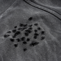 T-shirt à manches longues double couche lourd, effet délavé et sale, t-shirts à manches longues surdimensionnés pour hommes
