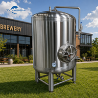 Réservoir d'eau en acier inoxydable Tonsen avec réservoir de stockage à pression pour système de refroidissement de brasserie de bière avec refroidisseur d'eau